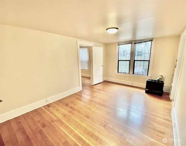 unfurnished bedroom featuring light hardwood / wood-style flooring