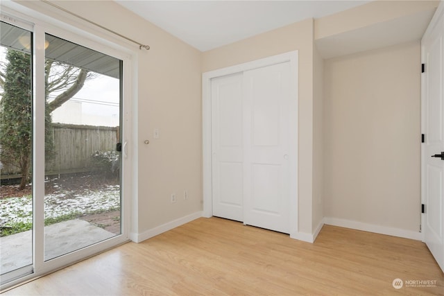 interior space featuring light hardwood / wood-style flooring