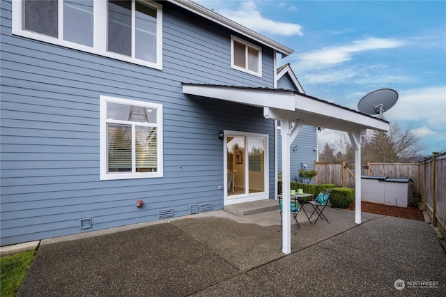 back of house featuring a patio