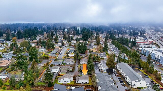 bird's eye view with a residential view