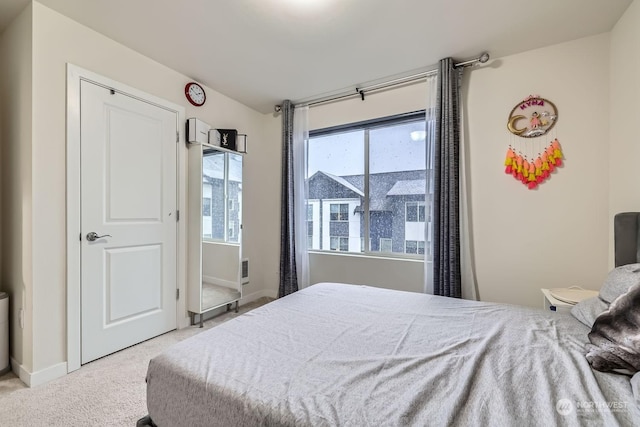 view of carpeted bedroom