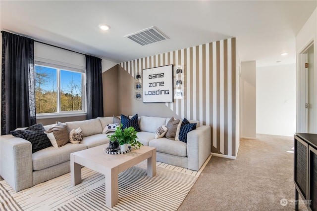 view of carpeted living room