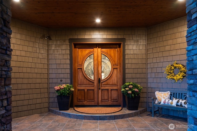 view of doorway to property