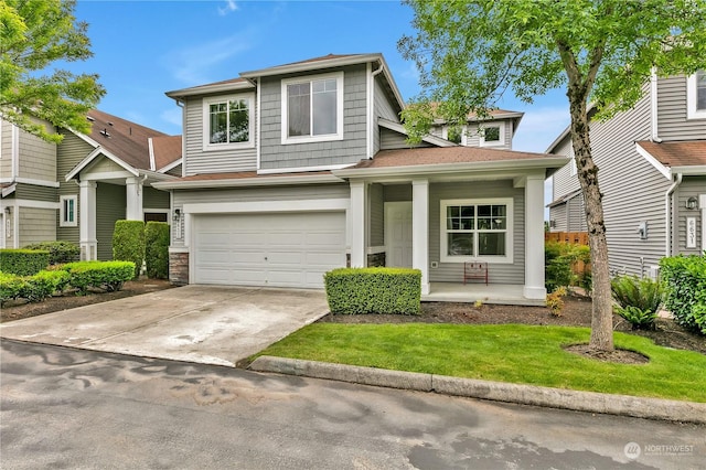 view of front facade with a garage