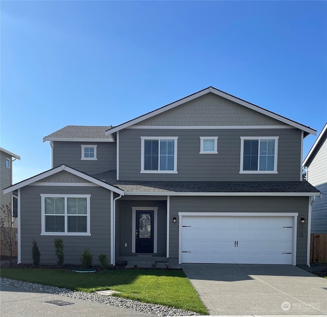 view of front property featuring a garage