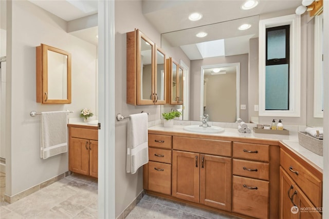 bathroom with vanity