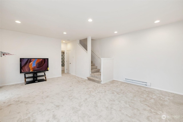 20411 90th Pl S, Kent, WA 98031 - basement with carpet and a baseboard heating unit