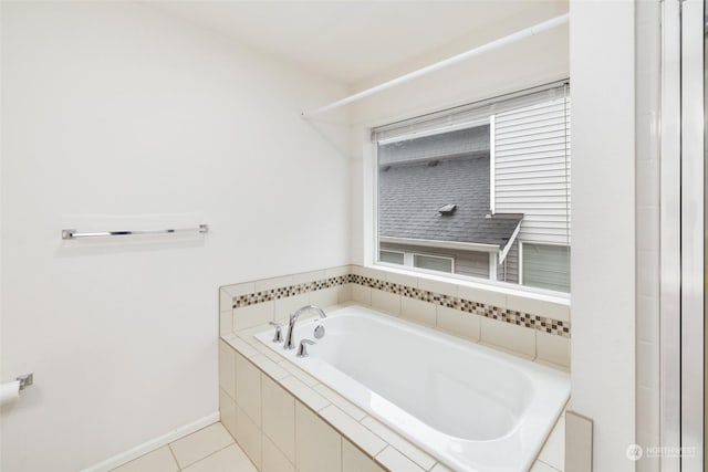 20411 90th Pl S, Kent, WA 98031 - bathroom with tile patterned floors and tiled bath