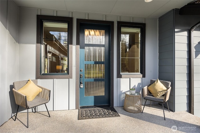 view of doorway to property