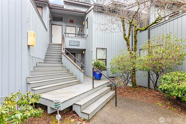 view of doorway to property