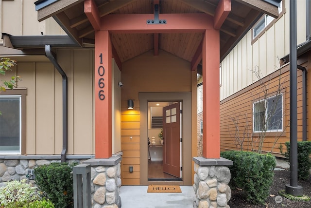 view of doorway to property