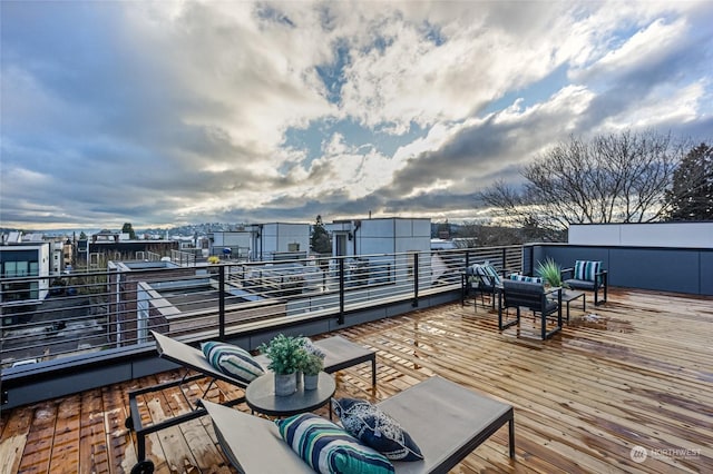 deck with outdoor lounge area