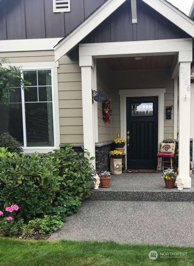 view of doorway to property