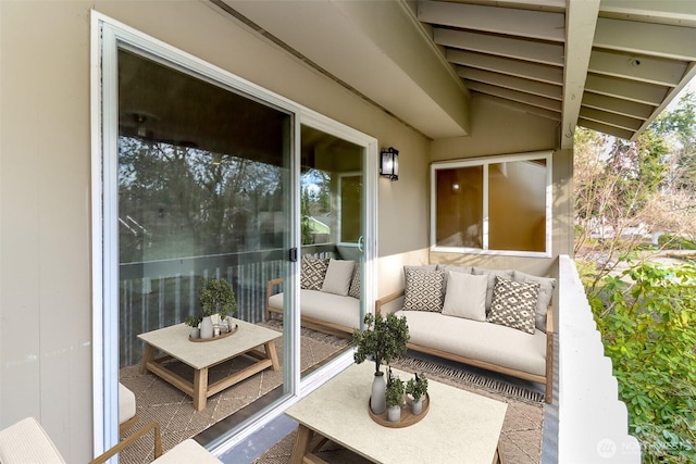 balcony with outdoor lounge area