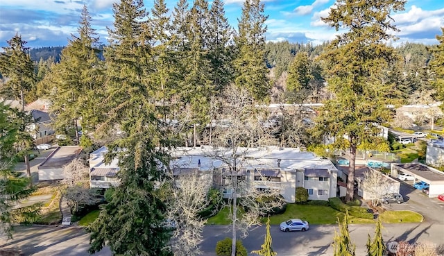 drone / aerial view with a residential view
