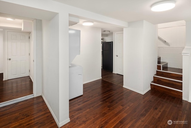 interior space featuring dark hardwood / wood-style floors