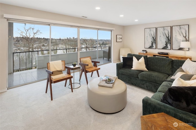 view of carpeted living room