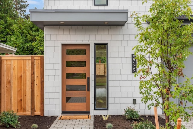 view of doorway to property