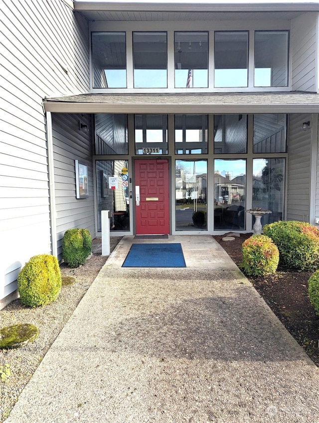 view of doorway to property