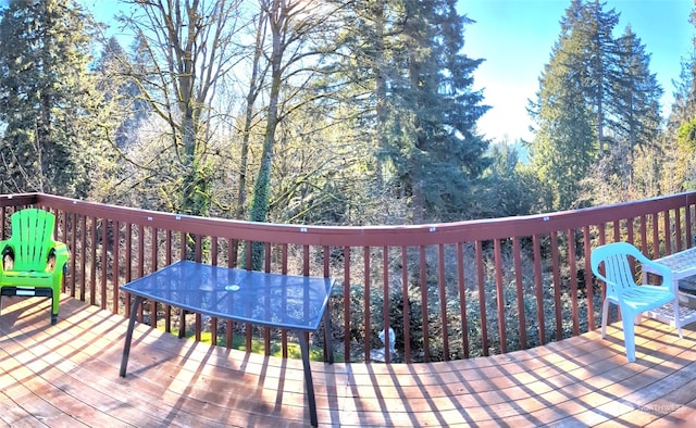 view of wooden deck