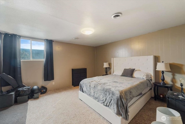 bedroom featuring a textured ceiling