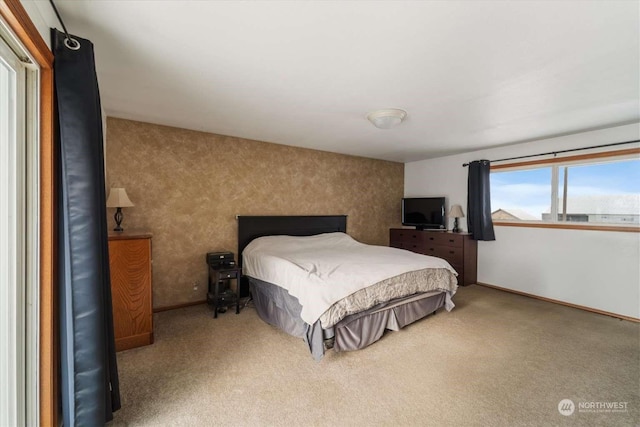 bedroom featuring carpet flooring