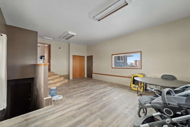 interior space featuring light hardwood / wood-style floors