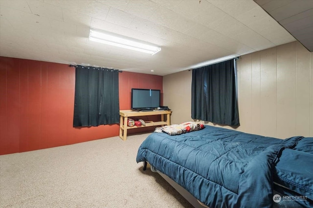 bedroom with carpet floors