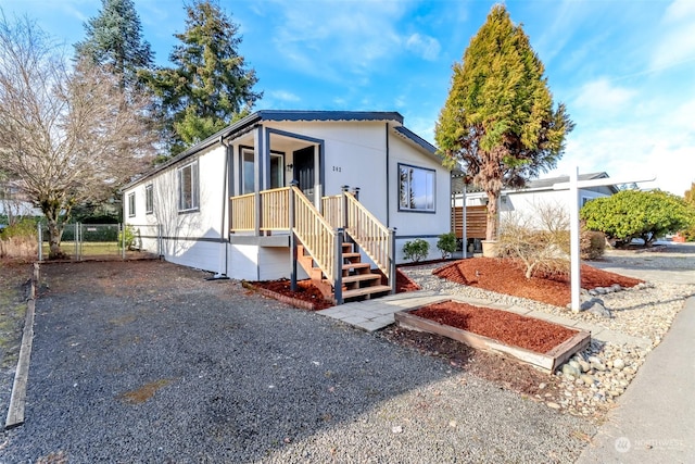 view of manufactured / mobile home