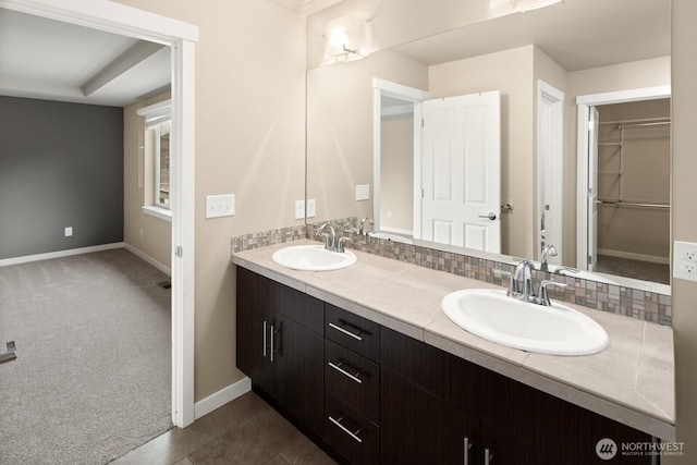 bathroom with vanity