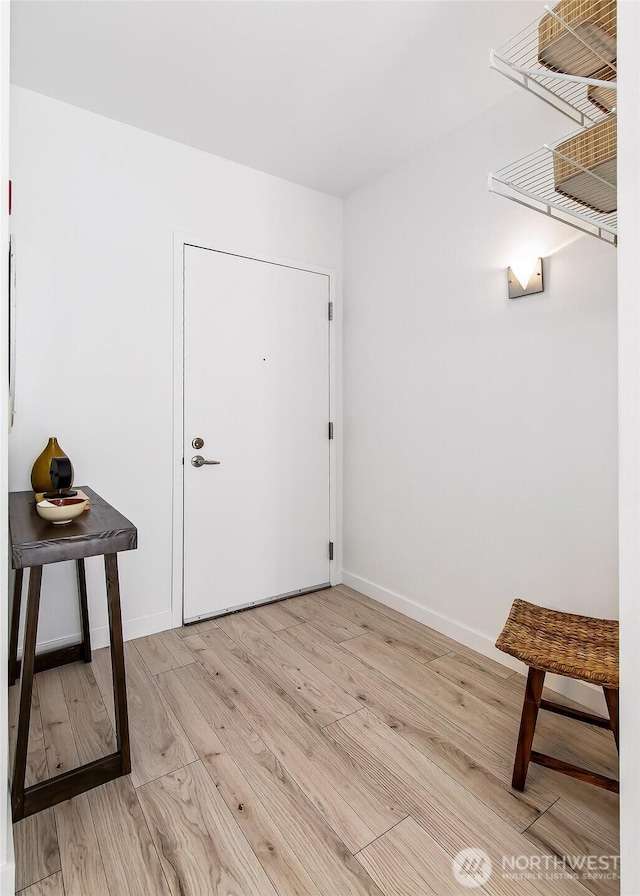 foyer featuring light wood-type flooring