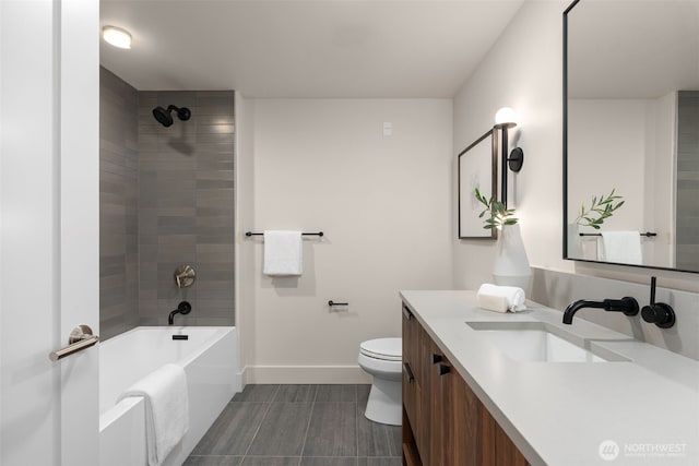 238 4th Ave Unit 100, Kirkland, WA 98033 - full bathroom with vanity, bathing tub / shower combination, and tile patterned floors