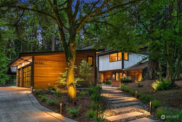view of contemporary house