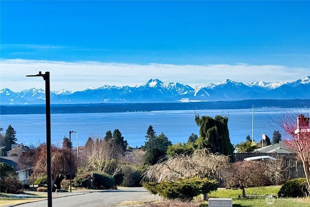 property view of water with a mountain view