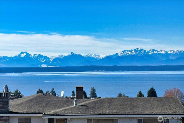 view of water feature featuring a mountain view