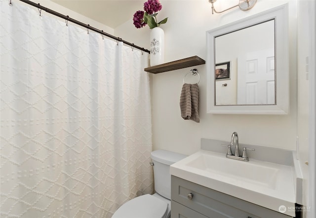 full bathroom with vanity and toilet