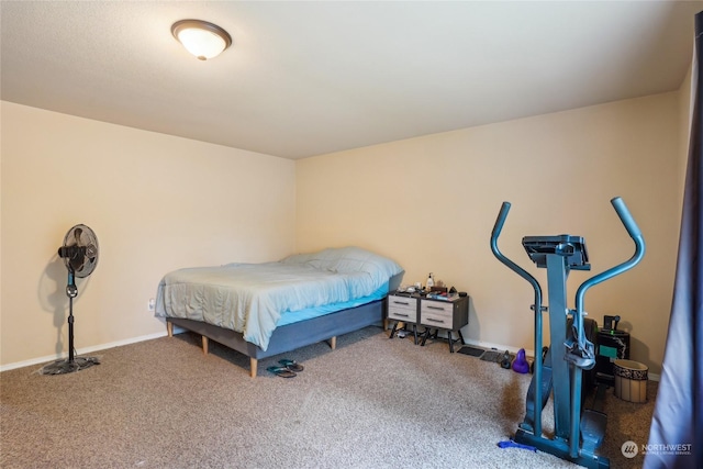 view of carpeted bedroom