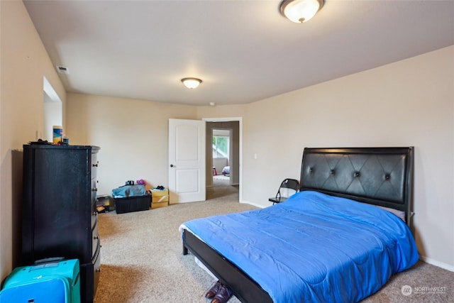 view of carpeted bedroom