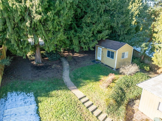 17017 10th Ave NE, Shoreline, WA 98155 - view of yard featuring an outbuilding and fence