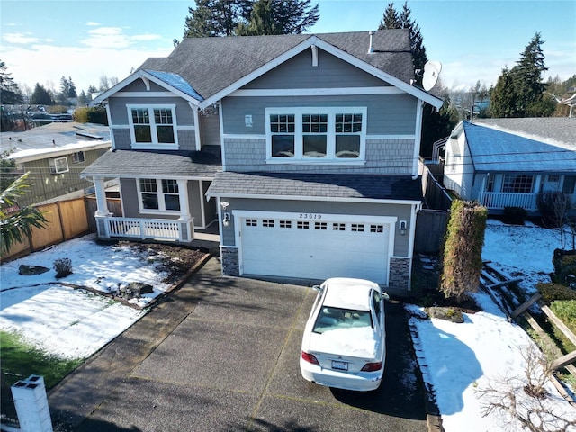 view of front of house featuring a garage