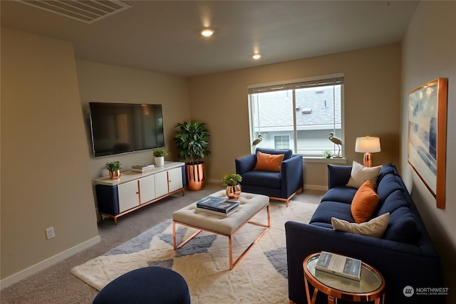 view of carpeted living room