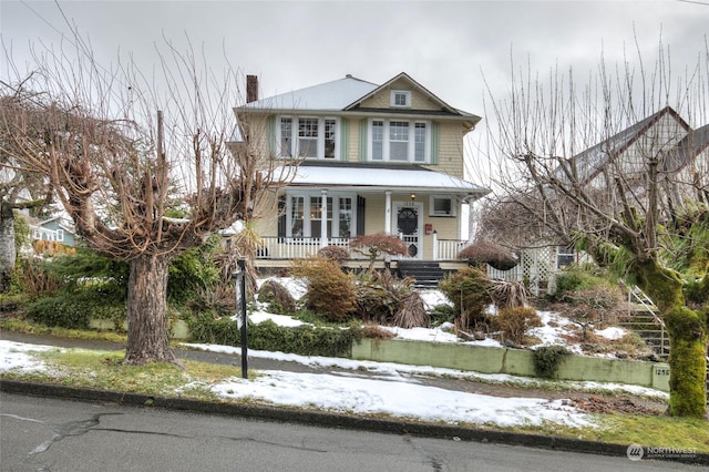 front of property with a porch