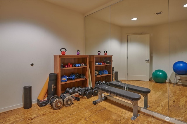 view of exercise room