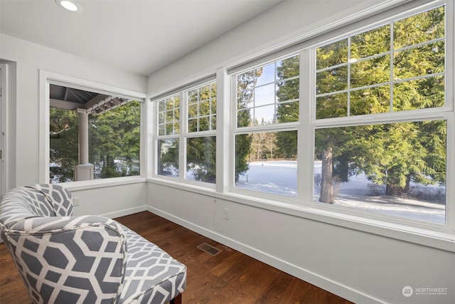 view of sunroom