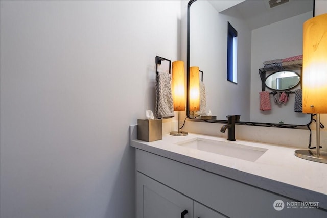 bathroom with vanity