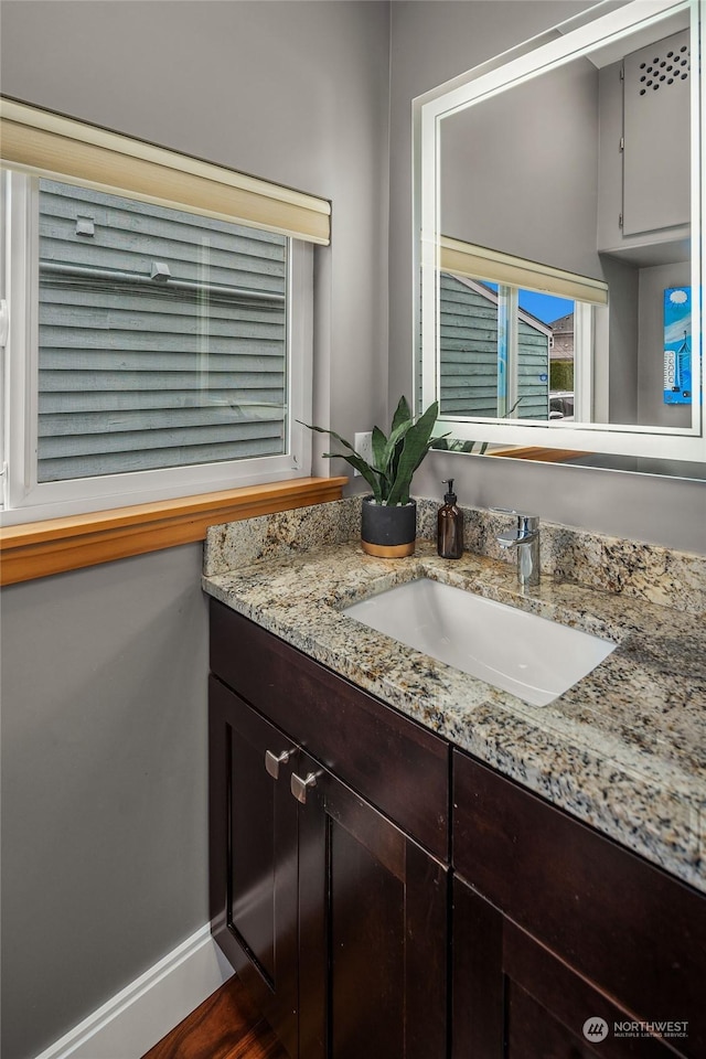 bathroom featuring vanity