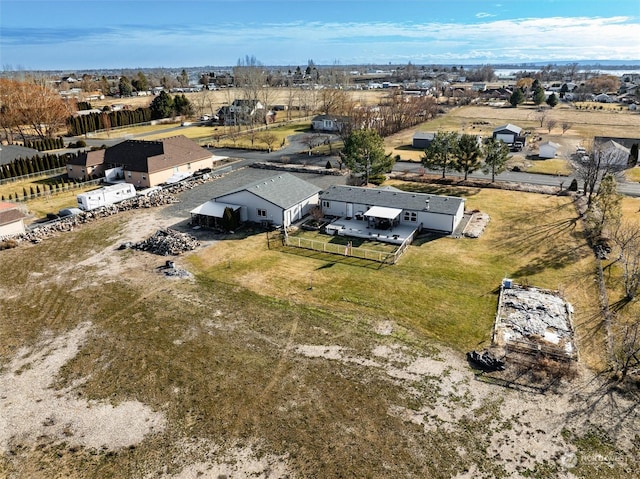 aerial view with a rural view