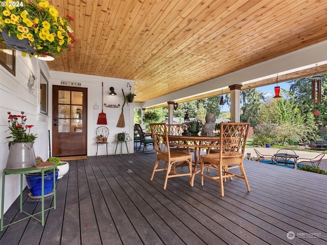 view of wooden deck