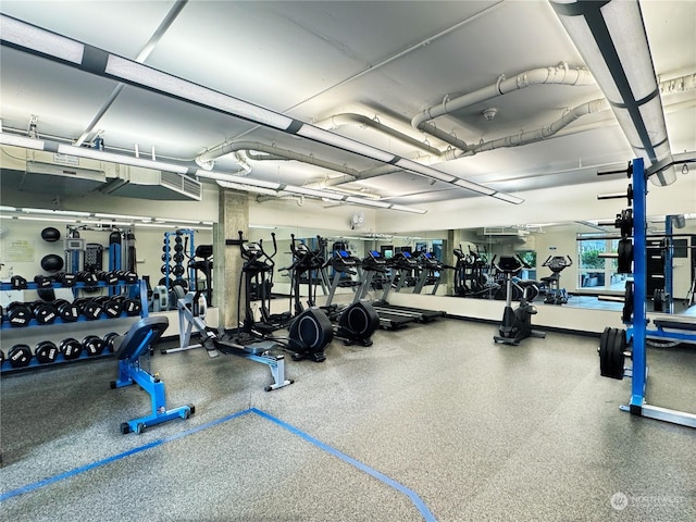 view of workout area