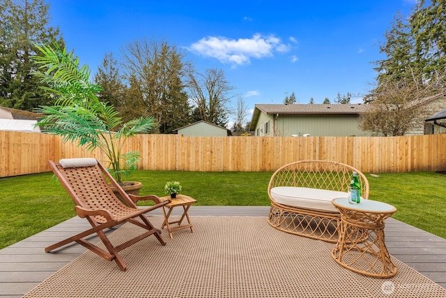 view of patio / terrace featuring fence